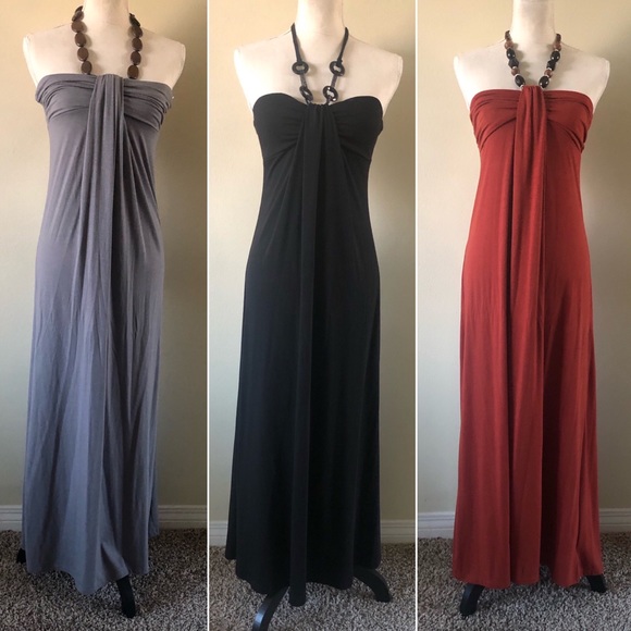 NWT Set (3) Sleeveless Dresses w/ Removable Ties - Picture 1 of 8